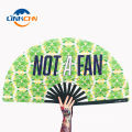 Customized fabric hand held folding fans in promotion